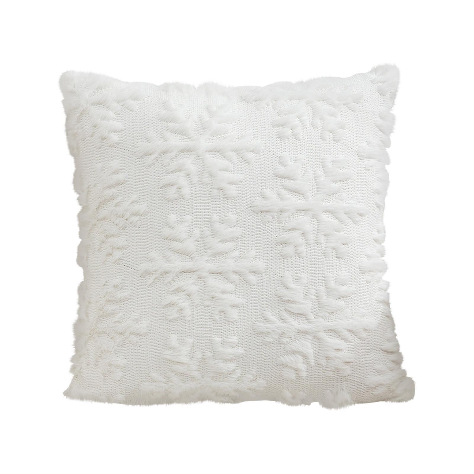 

Christmas Pillowcase Decorations Soft Plush Pillowcase Winter Holiday Decoration Suitable For Sofa Living Room One Size