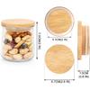 Oui Yogurt Jar Lids, Oui Yogurt Bamboo Jar Lids Set, Wooden Lids for Oui Yogurt Jars, Oui Yogurt Jars Lids with Silicone Sealing Rings, Cookie Glass