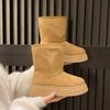 Fashion Boots Snow Warm Ankle Chelsea Snow Boots 2024 Winter Thick Sole Goth Shoes New Short Plush Walking Chaussure Women