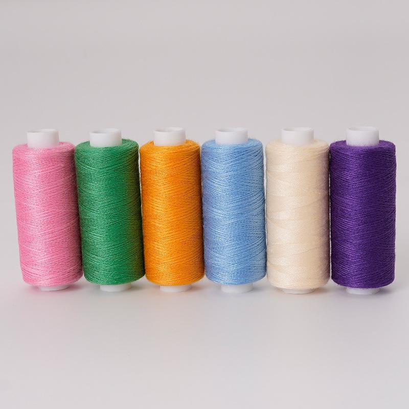 Colorfast Handmade 400-Yd Hand Sewing Thread: 6 Spools of 402 Colored Polyester Threads