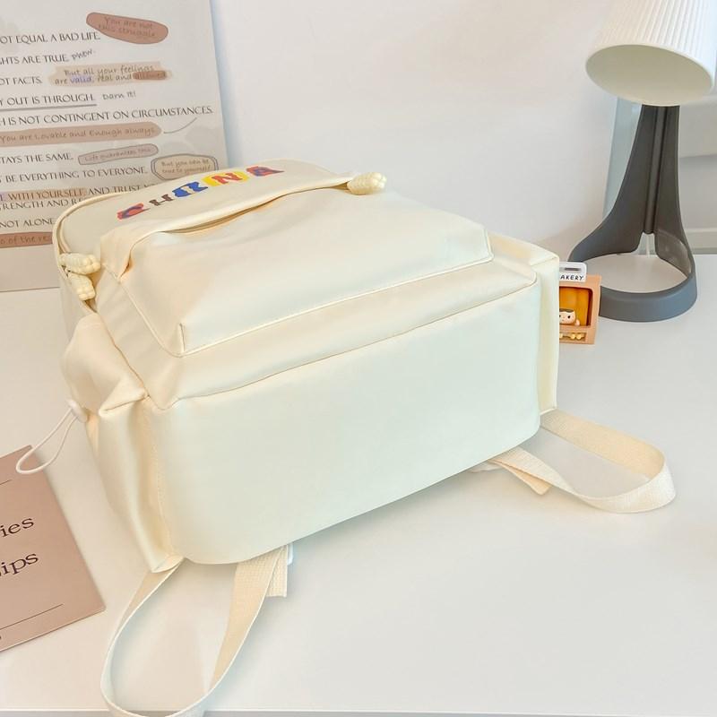 Junior High School Student Schoolbag Letter Print Women's Lightweight Backpack