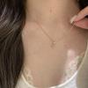 2026 Pink Diamond Water Drop Necklace Flash Pendant Niche Premium Very Fine Sweater Chain