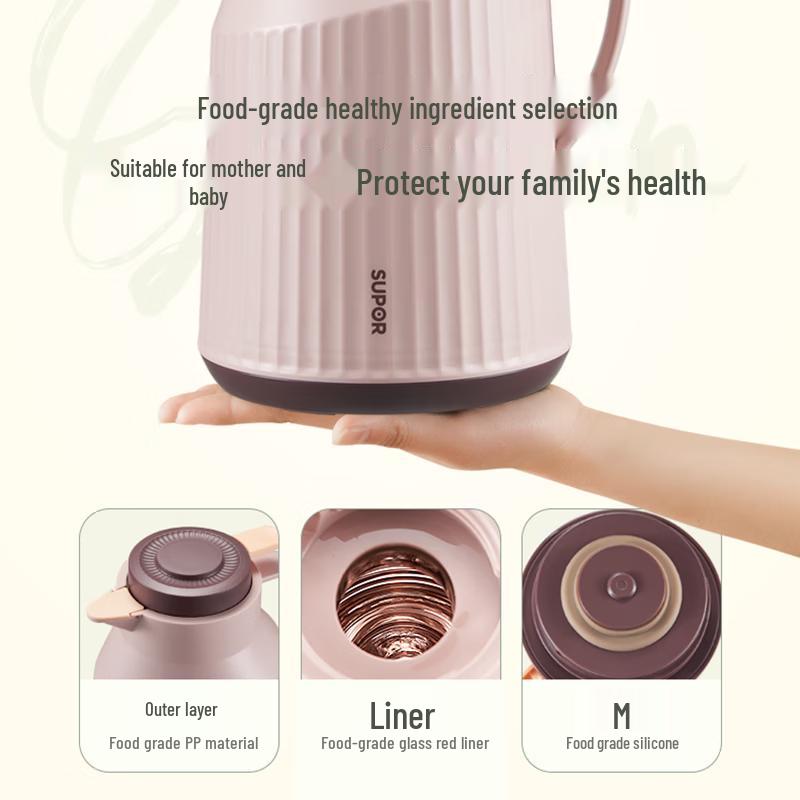 SUPOR 1.45L Glass Liner Thermos