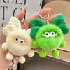Bowknot Plush Coal Ball Keychain Ornament - Cute DIY Gift Doll