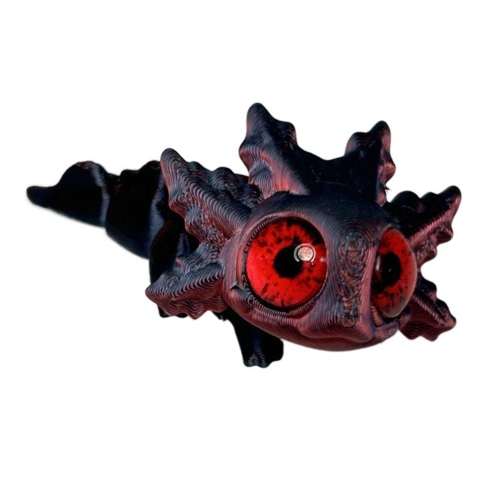 Simulation Eyes 3D Printed Miniature Salamander Model Movable Joints Salamander Figures