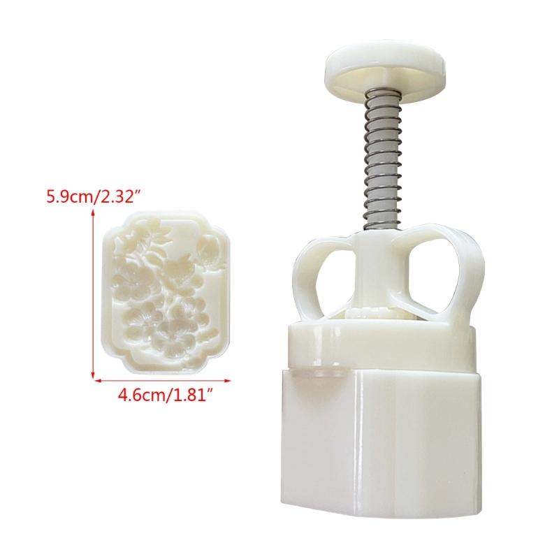 Cookie Stamps Pomegranate Flower Mooncake Mold Hand-Pressure Moon Cake Makers DIY Pastry Tool for MidAutumn Festival