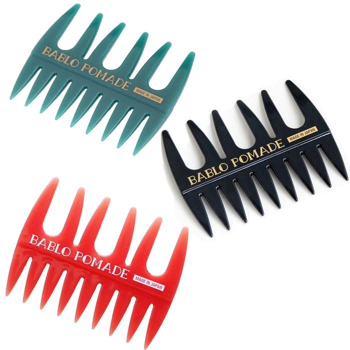 BABLO Pomade Mesh Comb Set (Red, Black & Green) - 3 Combs, 90x70x5mm