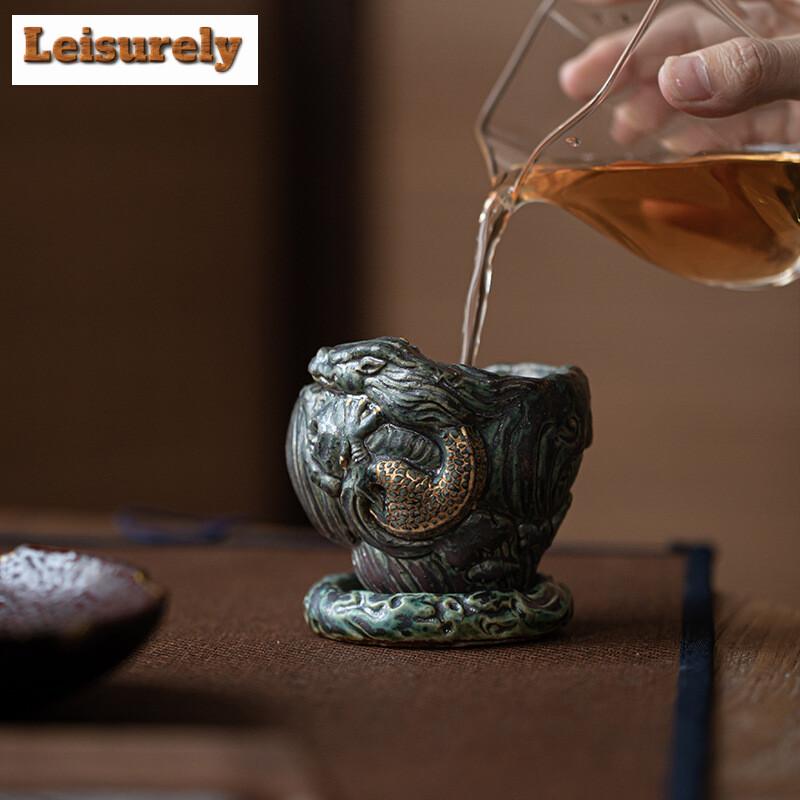 100ml Berühmte Künstler Handgemachte Wolken Drache Teetasse Kreative Dunhuang Meister Tasse Verkostung Persönliche Tasse Chazhan Schale Sammlung Geschenk