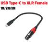 USB Type-C Male to XLR Cable 24Bit/96kHz USB-C to XLR Male Connector for Amplifier Speaker Mixer Console Smartphones Laptop