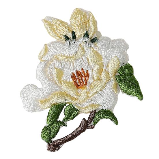 Toppa Ricamata Floreale Termoadesiva da Cucire Toppa Decorativa Applicazione Floreale Ricamata per Jeans Camicie Cappelli Borse Riparazione