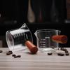 Clear Glass 75ML  Espresso Shot Glasses with Wooden Handle Measuring Cup Coffee Cup High Borosilicate Glass Pitcher Barista