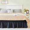 Elastic Bed Ruffle - Adjustable 15" Tailored Drop, Microfiber Bed Skirt with Easy Wrap Around Design, Fade-Resistant & Machine Washable