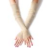 Silver Thread Mesh Lace Sun Protection Sleeves: Long Ice Silk Arm Guards for Summer Driving