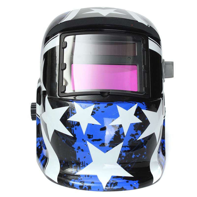 Auto Darkening Welders Helmet Mask Welding Grinding Blue & 5 X Lens Cover - View #8
