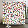 3D Shower Curtains Flowers Bathroom Curtain With Hooks Waterproof Print 180X240Cm Polyester Cloth Bathroom Decoration Screen