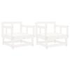 Garden Chairs 2 pcs White Solid Pine Wood