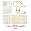 Gold-Plated S925 Silver Copper Ear Hooks for DIY Handmade Earrings