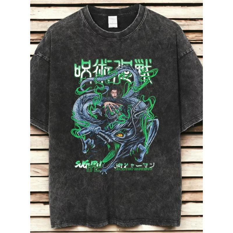 Custom Anime Wash Short-Sleeve Tee 2024