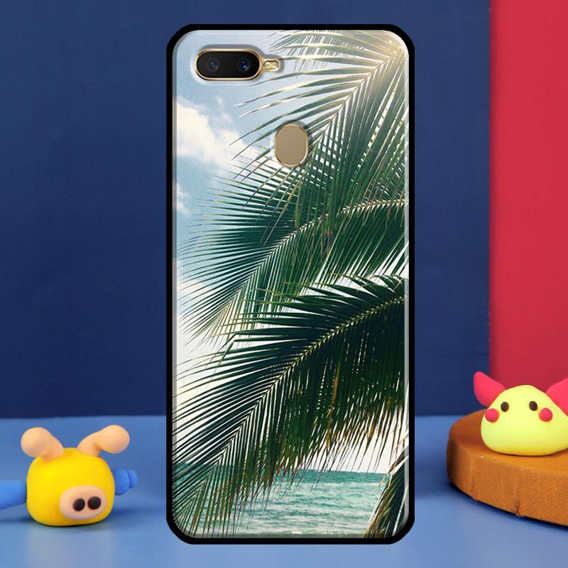 Summer Plant Palm Green Leaf Aloha For Oppo A54 A57 S A78 A58 A98 A5 A9 A91 A15 A16 A17 A52 A72 A76 A96 A74 A94 A77 Phone Case