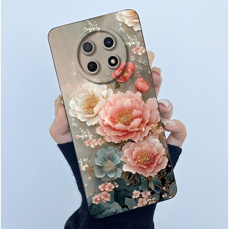 Case For Huawei Nova 14i Phone Case Coque Simplicity Oil Painting Flowers Silicone Soft Back Cover For Huawei Nova14i 14 I Funda