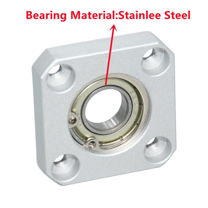 Inlay Retaining Ring Type Square Flange Bearing with Housing Bearing seat assembly Aluminum Carbon Steel Nickel diameter 3-50mm