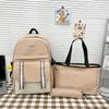 Dreiteiliges Rucksack-Set Studenten-Schultasche Umhängetasche Damen Rucksack mit großem Fassungsvermögen mit Stiftetasche