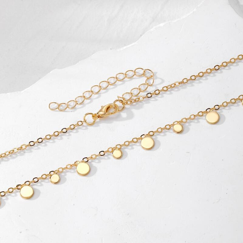Classic Small Round Tassel Pendant Necklaces for Women Ladies High-End Feeling Collarbone Lobster Buckle Necklaces Jewelry Gifts