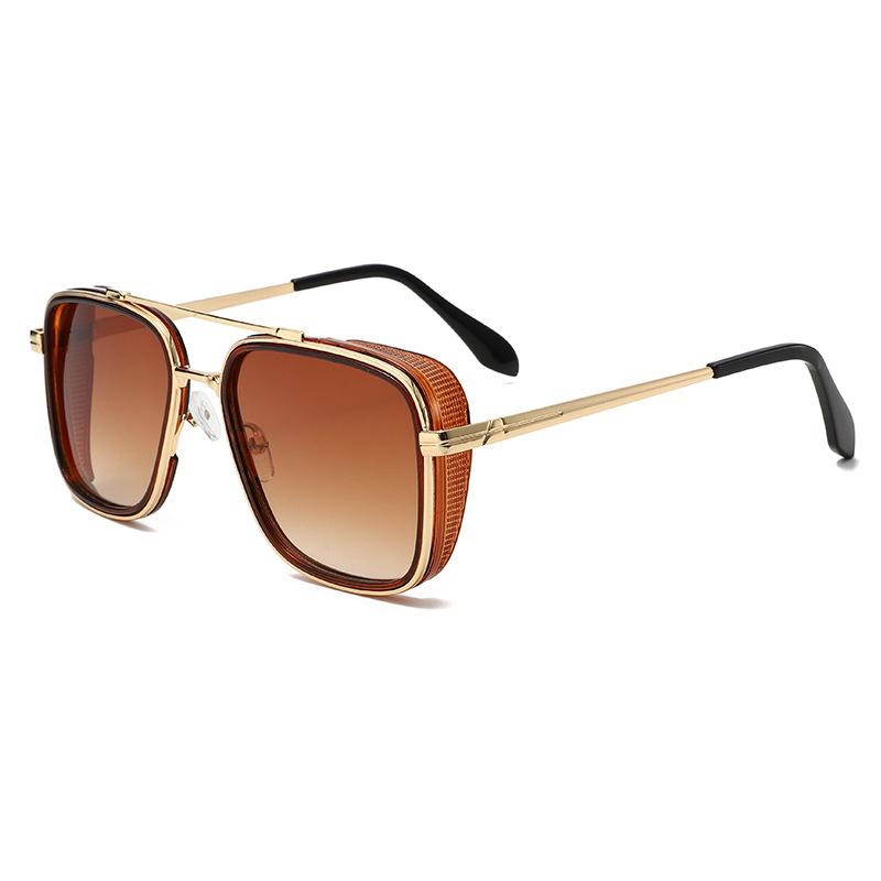 

New Vintage Metal Frame Square Sunglasses Women Men Rectangle Sun Glasses Oval Eyewear Sunglasses for Male Female Eyeglasses MULTI