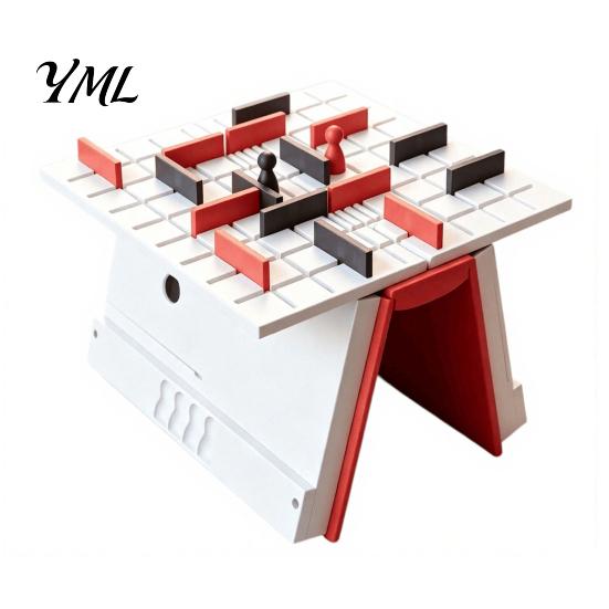 3D Printed Chess Art Wall Strategy Board Game, Book Shaped Portable Maze Tabletop Game with Built?in Storage, Gift for Him Who Has Everything Puzzle