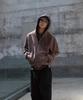 Tony Lawrence Applique Zip-Up Hoodie Brown
