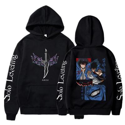 Herren Solo Leveling Harajuku Hoodie Herbst Winter Streetwear Pullover Herren Damen Langarm Kleidung Locker Kapuzen-Sweatshirts