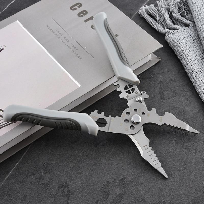 Wire Stripper Decrustation Pliers Adjustable Electrical Wire Stripping Tool Non-Slip Wire Stripper Crimper For Electrical Cable