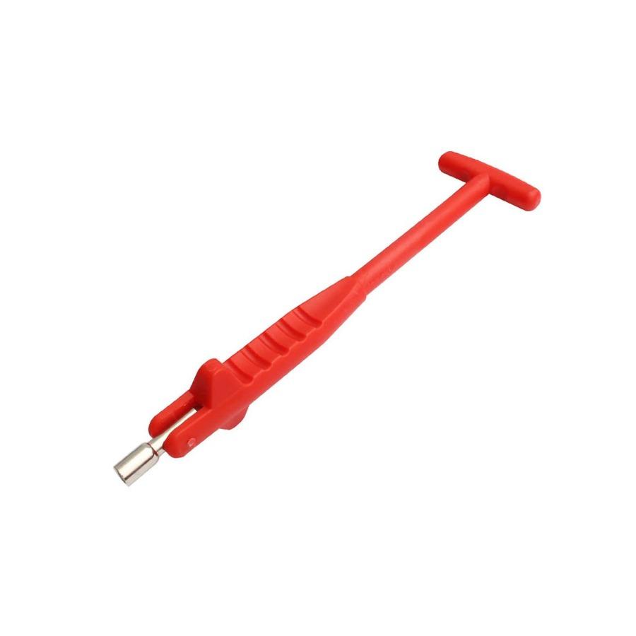 Easy-Install Red Tire Valve Stem Tool Durable Plastic, Essential for Tire & Wheel Maintenance