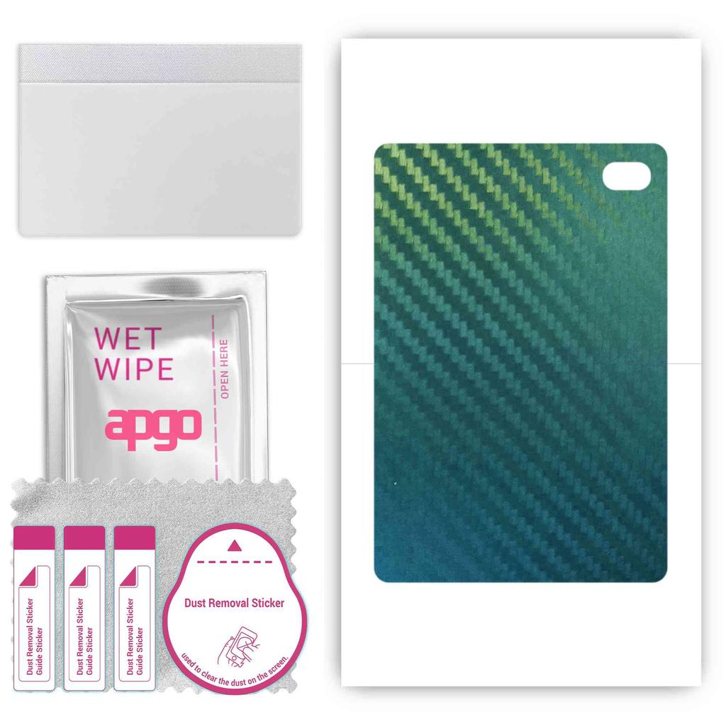 apgo Protective Skin Sticker for the back compatible with Asus Adolpad P030, Wrap Film, Foil, Vinyl - Pattern Carbon Chameleon CAKA1