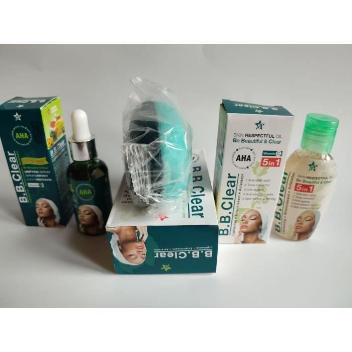 Huile, Sérum Concentré et Savon - B B Clear - Éclaircissant - Anti-tâches - Mixte - Adulte