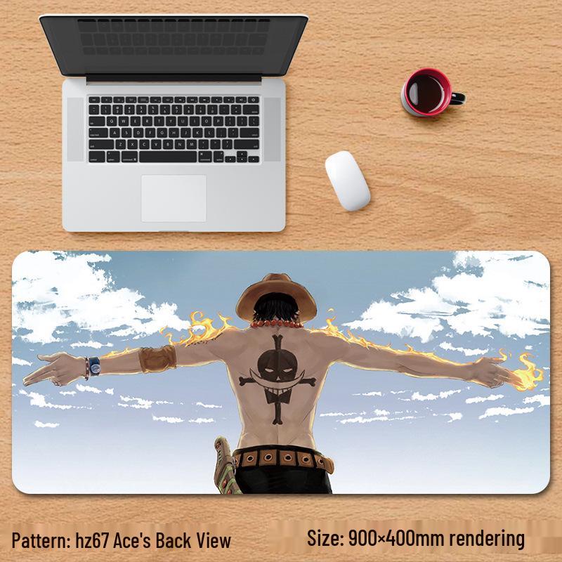 

Большой аниме коврик для мыши One Piece Луффи Зоро для офисного стола 800x300mm 2mm