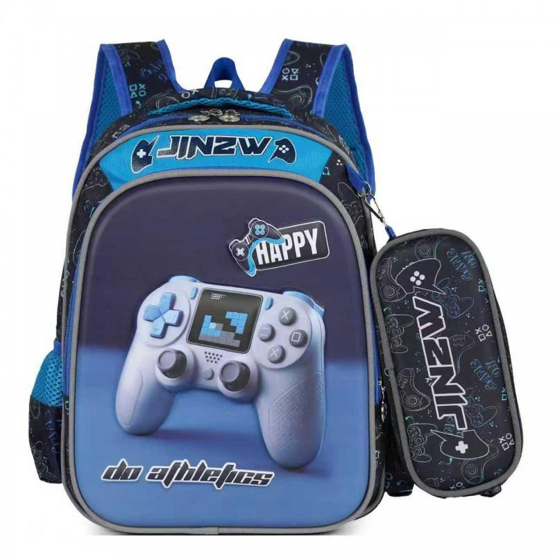 Kids 3D Hardshell Backpack School - Lightweight Cartoon Design With Breathable Padded Straps Oxford Fabric Grades 1-2