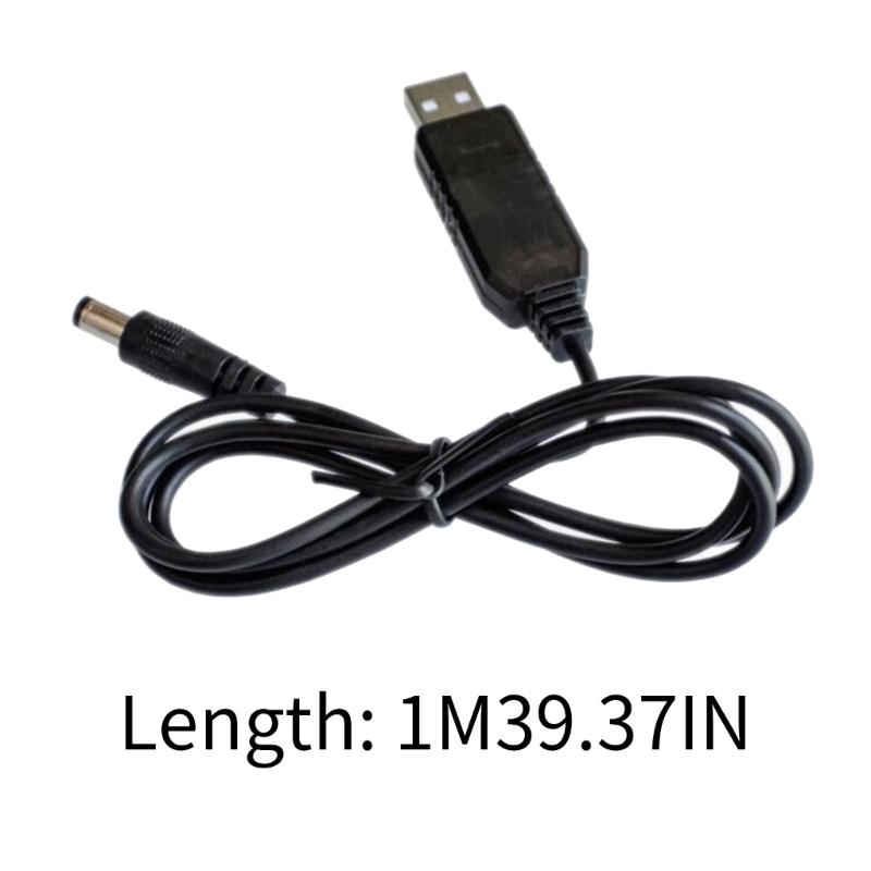 Functional USB to DC5521 Step Up Converters Cable 5V to 9V/12V Power Supply Cable for DIY Projects Networking Devices
