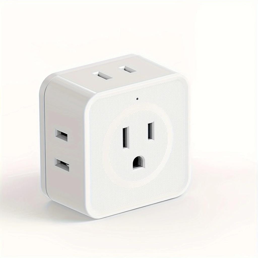 5 Way Multi Plug Outlet Extender, Wall Outlet Expander, Small Electrical Outlet Splitter for Travel, Home, Office, Dorm