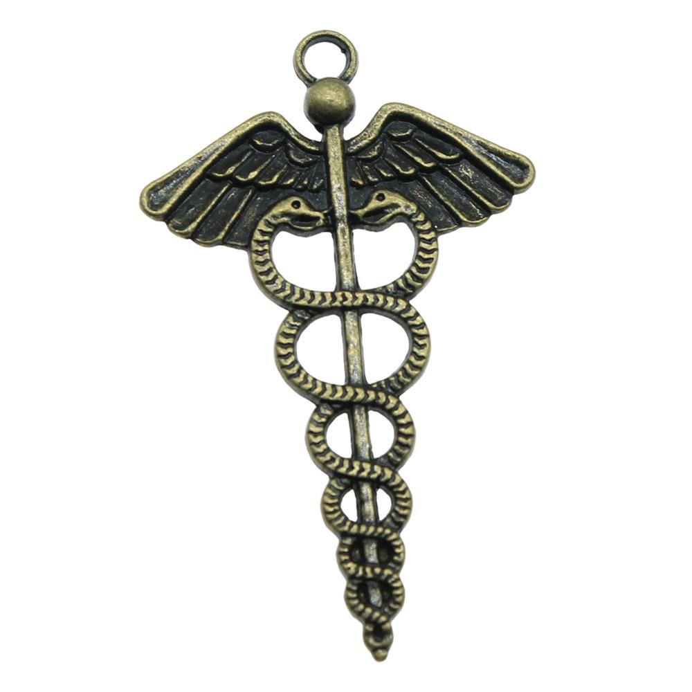 Cobra Snake Charms Antique Bronze Silver Pendants For DIY Bracelet Necklace Jewelry
