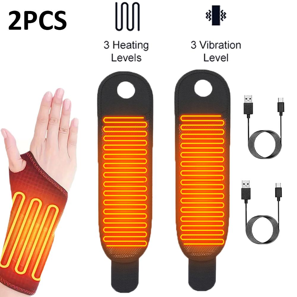 Wrist Thumb Brace Heating Pad For Arthritis And Carpal Tunnel Relief, Heated Wrap For Sprains Tendonitis Wrist Hand Relief Brace