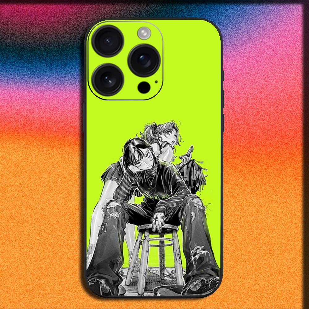 The Green Yuri Guy KiniOto Manga Phone Case For iPhone 16,15,14,13,12,11,Pro,XS,Max,XR,Plus,E,Mini Soft Black Cover