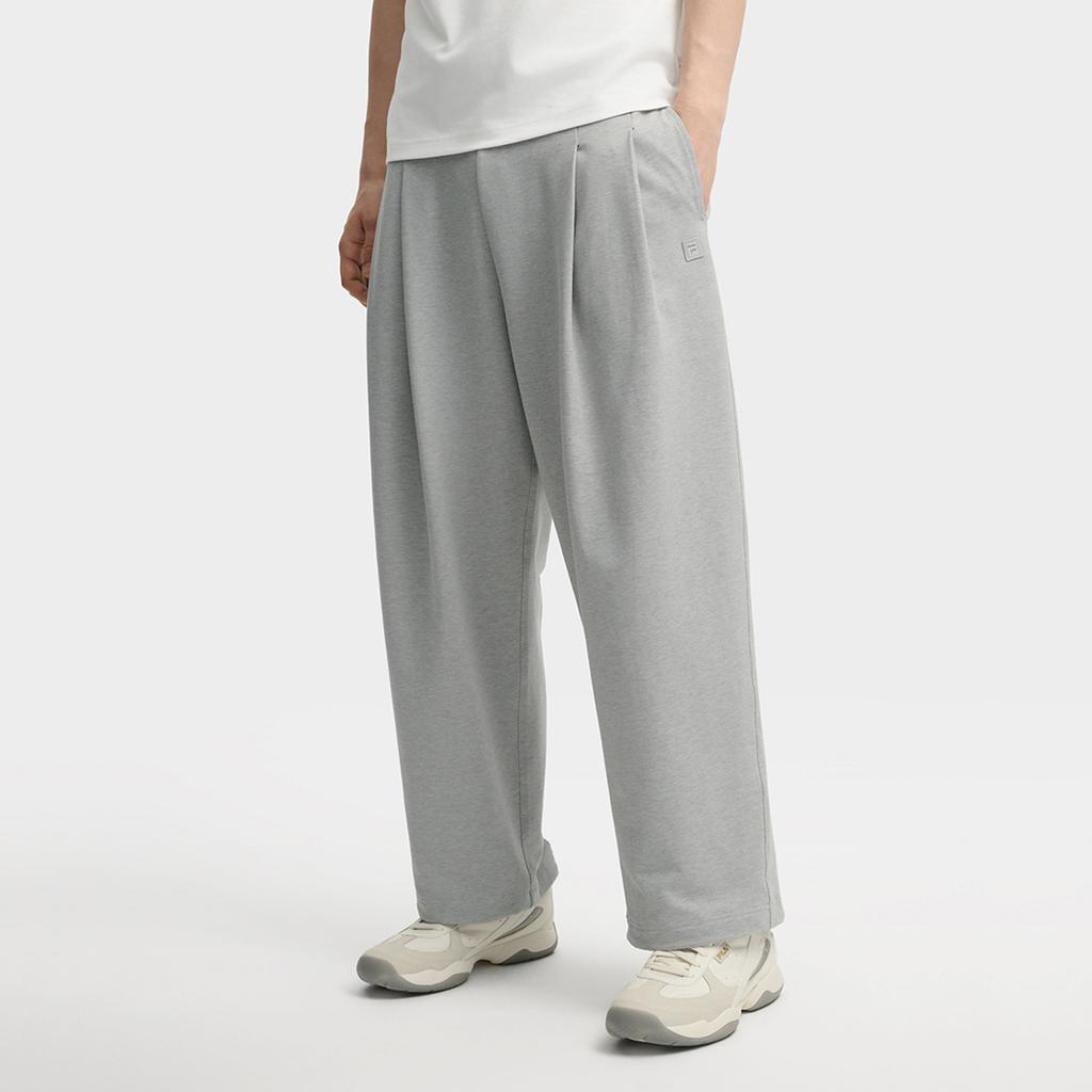 Fila Milano Series Fashion Casual Retro Basic Texture Skin-Friendly Simple Comfortable Versatile Knitted Sports Pants Men Bottoms F11M535601F-MG