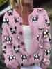 2026 Foreign Trade New 3D Digital Printing Cardigan Knitted Jacket Women's Clothing Early Spring and Autumn Factory Wholesale