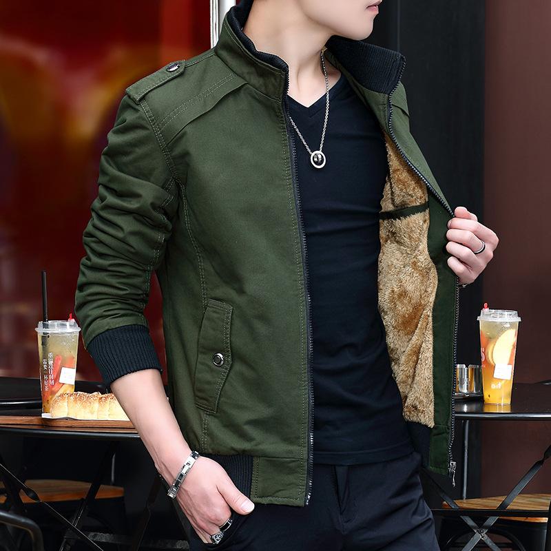 Frühling und Herbst Neue Herren-Jugend-Waschjacke Koreanischer Stil Slim Baumwolle Freizeit-Oberbekleidung