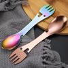 5 In 1 Multitool Stainless Steel Fork Spork Spoon Cutlery Flatware Utensil Portable Camp Multi Tool Bottle Opener Can Opener