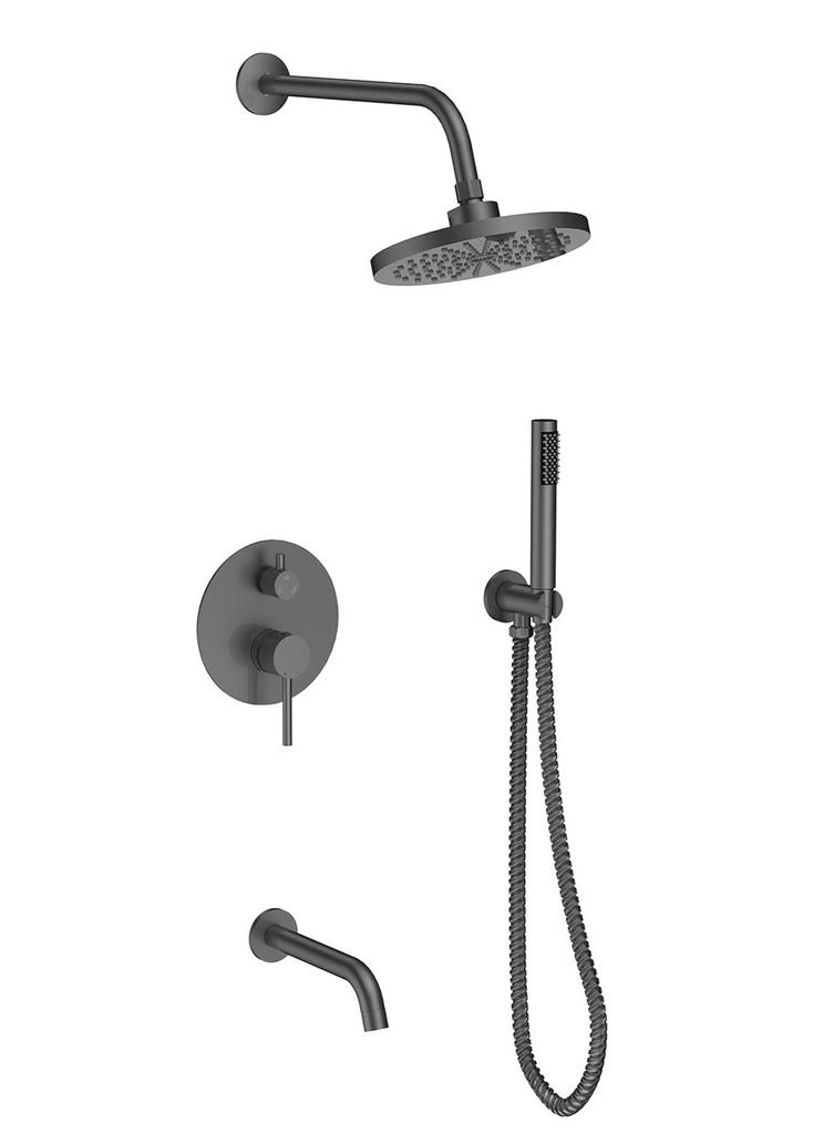 VEO light gold concealed bathtub and shower set by Besco