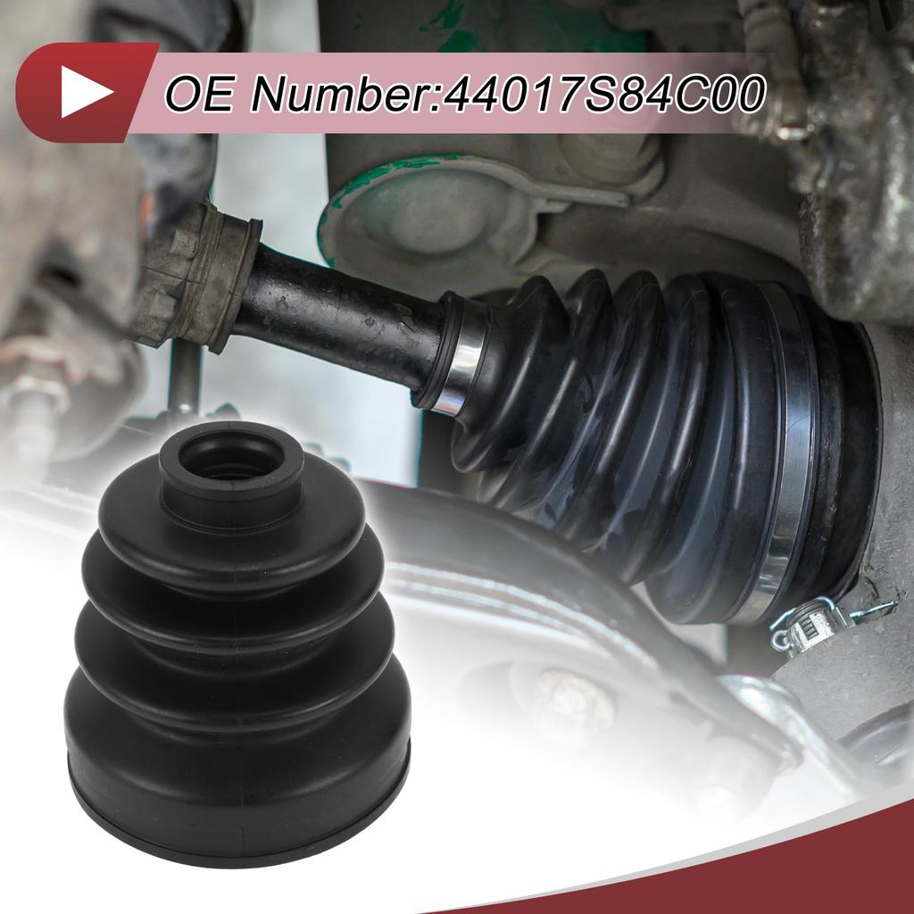 HEROFFIX Honda Accord 2005-2007 1 Set CV Joint Boot Kit Inner Constant Velocity Joint Boot W/Clamp No.44017S84C00 Black Rubber