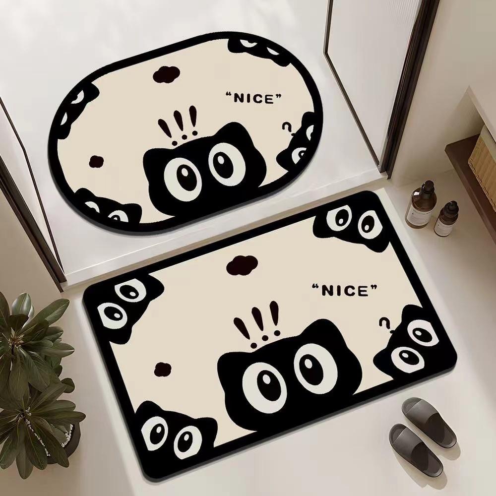 

Cartoon Black Cat Diatom Mud Carpet Home Toilet Toilet Easy To Dry Mat Bathroom Non-slip Moisture-wicking Quick Drying Mat Y23527YY-40*60cm
