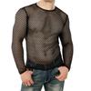 Men Fishnet Shirt Mens Fishnet Top Mesh Transparent  Muscle T-Shirt Net Undershirt Top